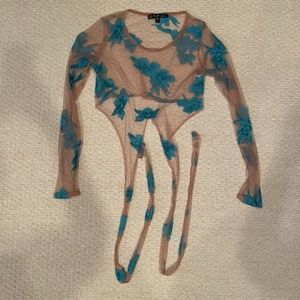 For Love and Lemons tie crop top, XS